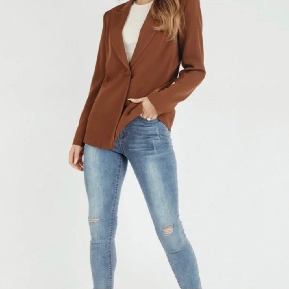 Kittenish Take Notes Chocolate Blazer